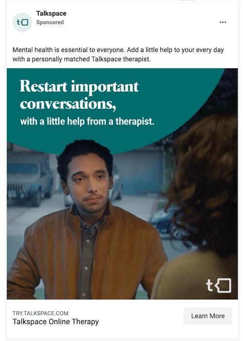 przyklad relamy talkspace