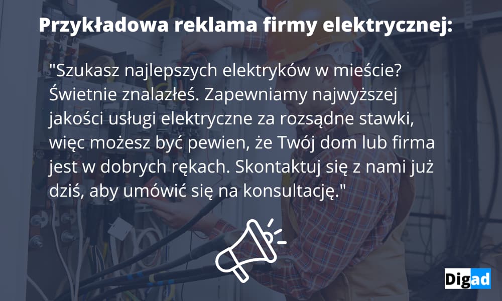 reklama firmy elektrycznej w internecie