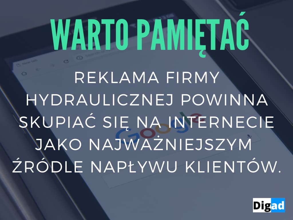 Reklama firmy hydraulicznej. 6 wzorów skutecznych reklam. 2 promowanie firmy hydraulicznej powinno opierać się na Internecie
