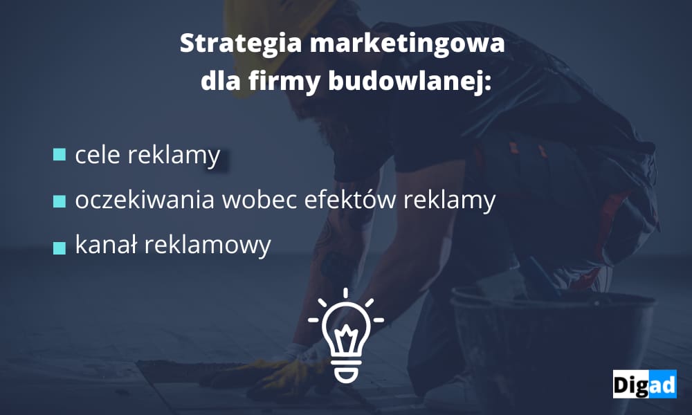 reklama firmy budowlanej opiera się na strategii marketingowej

