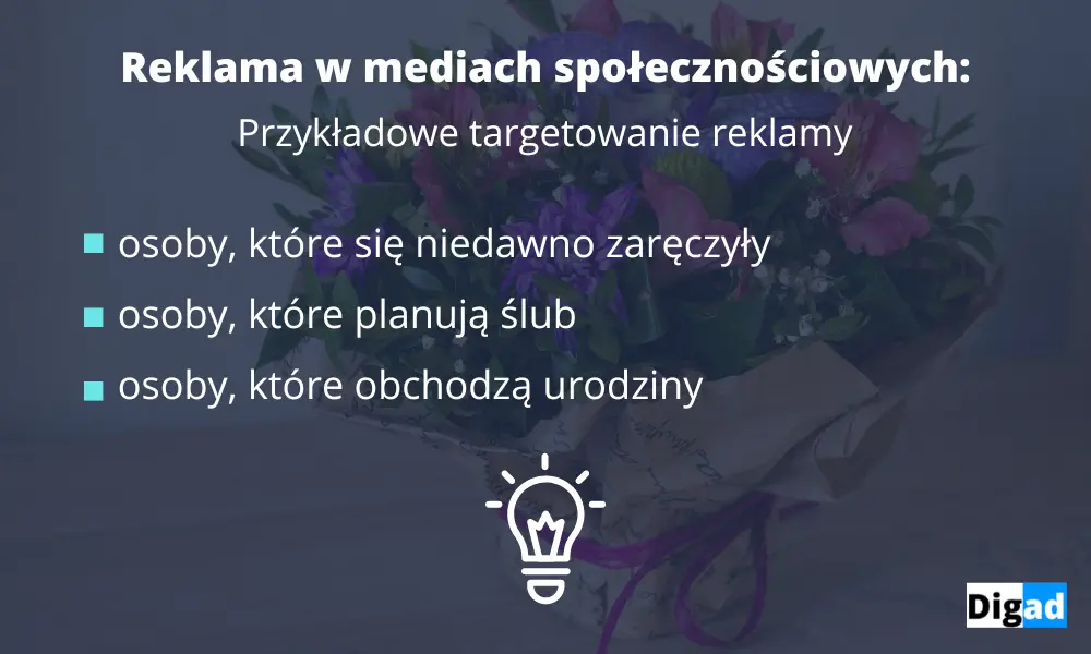 targetowanie reklamy kwiaciarni w mediach społecznościowych