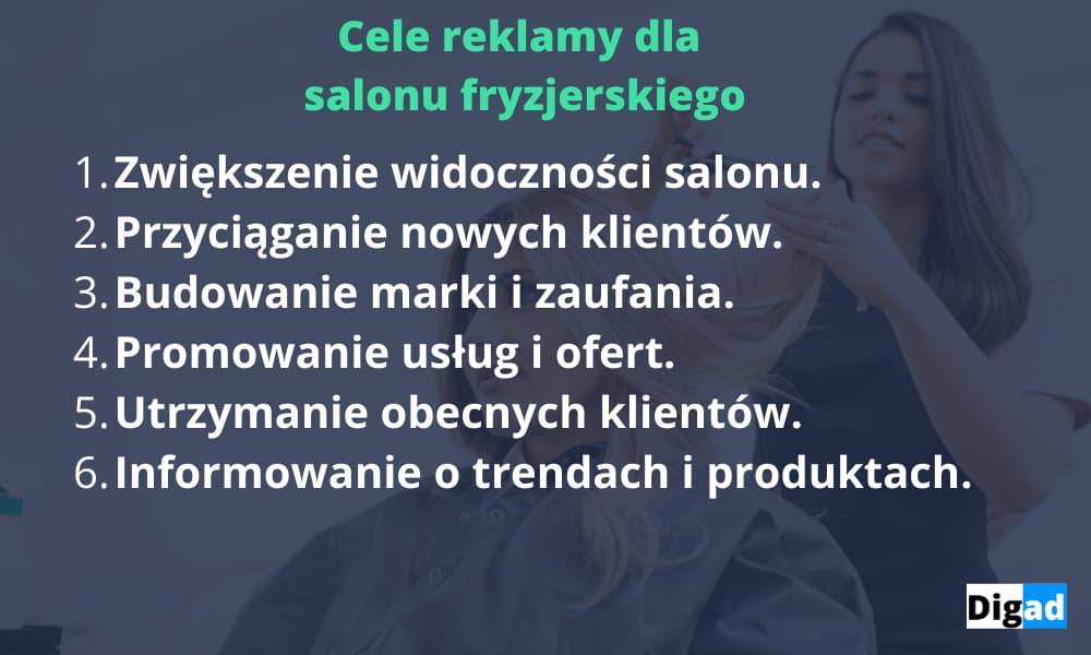 cele reklamy dla salonu fryzjerskiego