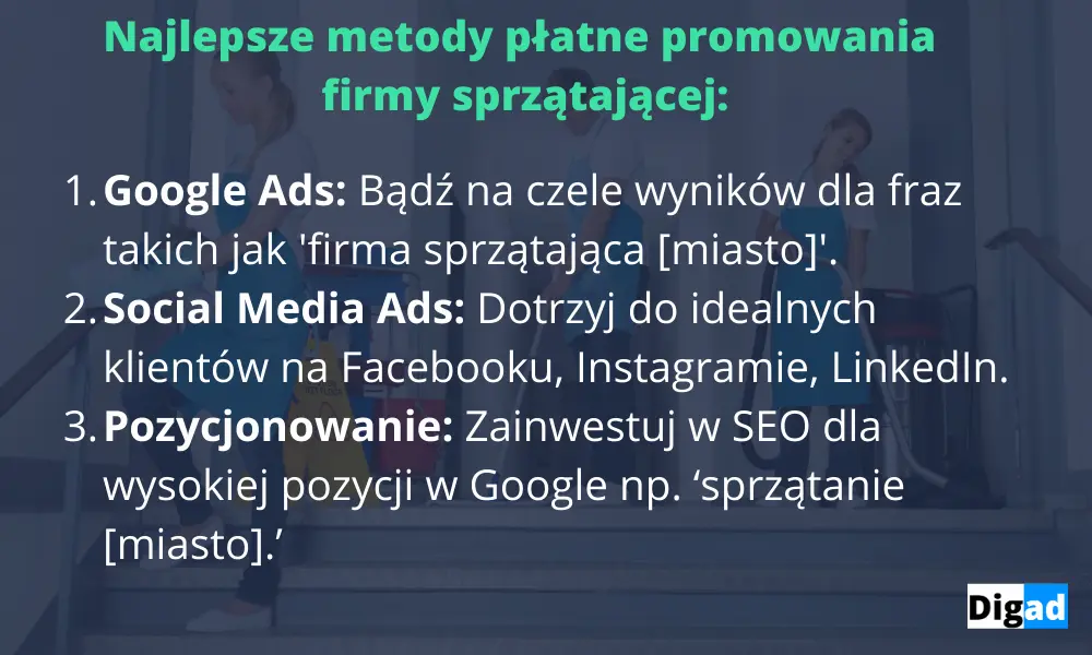 najlepsze metody platne promowania firmy sprzatajacej