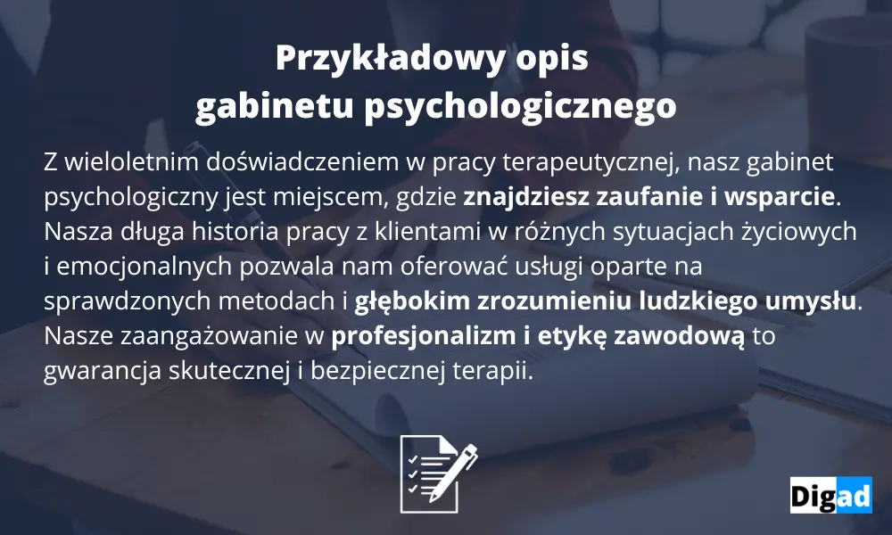 opis gabinetu psychologicznego