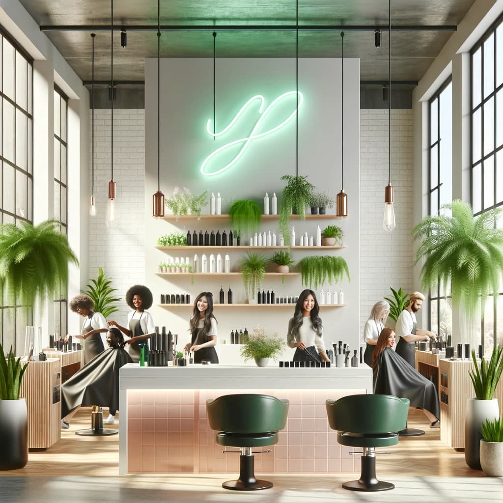 przyklad reklamy wizualnej salon fryzjerski