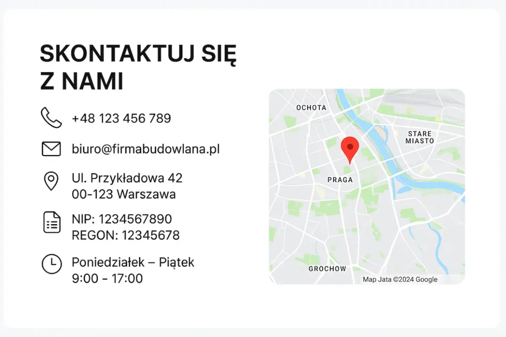 Strona internetowa dla firmy budowlanej. 5 elementów, które powinna zawierać. 45 firma budowlana sekcja skontaktuj sie