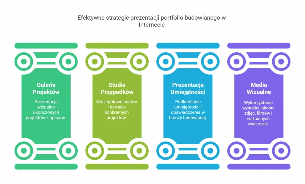 Strona internetowa dla firmy budowlanej. 5 elementów, które powinna zawierać. 34 strategie przentacji portfolio budowlanego online